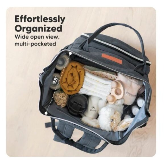 KeaBabies Original Diaper Bag Mystic Gray Large Capacity & Multi-Functional - Picture 10 of 11